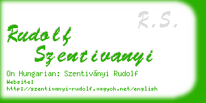 rudolf szentivanyi business card