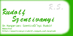 rudolf szentivanyi business card